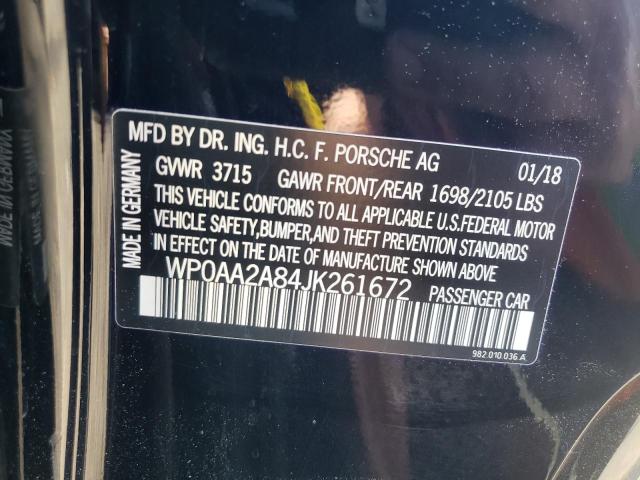 Photo 10 from auction – 2018 PORSCHE CAYMAN with VIN WP0AA2A84JK261672