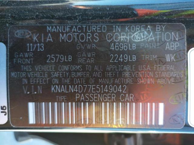 Photo 10 from auction – 2014 KIA CADENZA PR with VIN KNALN4D77E5149042
