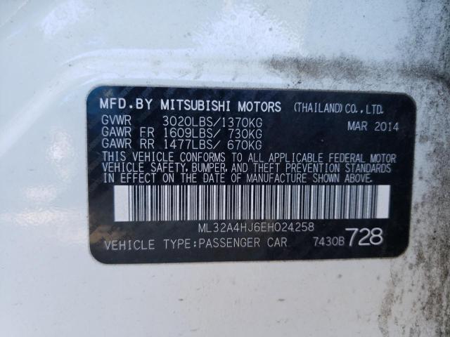 Photo 10 from auction – 2014 MITSUBISHI MIRAGE ES with VIN ML32A4HJ6EH024258