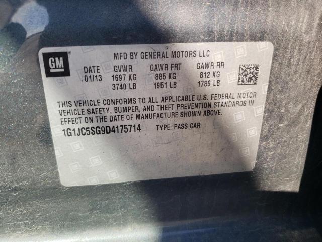 Photo 10 from auction – 2013 CHEVROLET SONIC LT with VIN 1G1JC5SG9D4175714