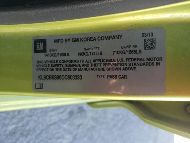 Photo 10 from auction – 2013 CHEVROLET SPARK LS with VIN KL8CB6S96DC603330