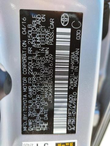 Photo 10 from auction – 2016 TOYOTA PRIUS with VIN JTDKARFU7G3516739