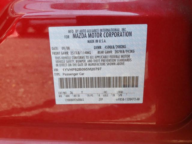 Photo 10 from auction – 2009 MAZDA 6 S with VIN 1YVHP82B095M20797
