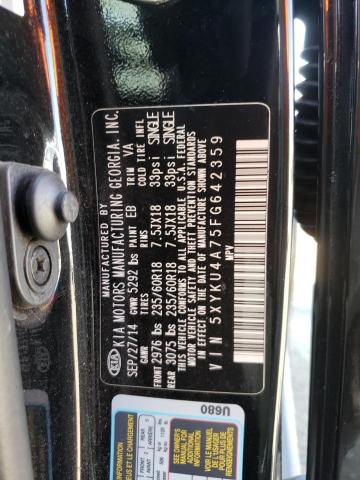 Photo 10 from auction – 2015 KIA SORENTO EX with VIN 5XYKU4A75FG642359