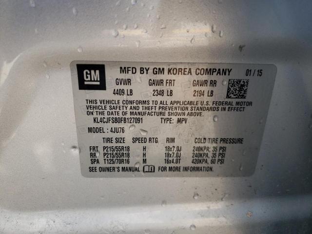 Photo 10 from auction – 2015 BUICK ENCORE CON with VIN KL4CJFSB0FB127091