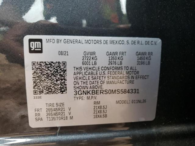 Photo 10 from auction – 2021 CHEVROLET BLAZER RS with VIN 3GNKBERS0MS584331