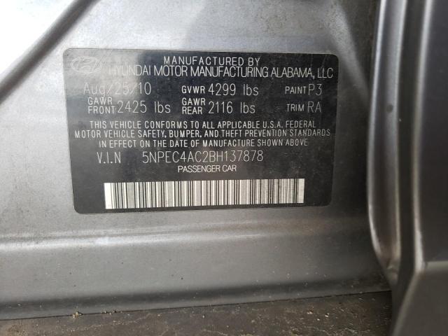 Photo 10 from auction – 2011 HYUNDAI SONATA SE with VIN 5NPEC4AC2BH137878