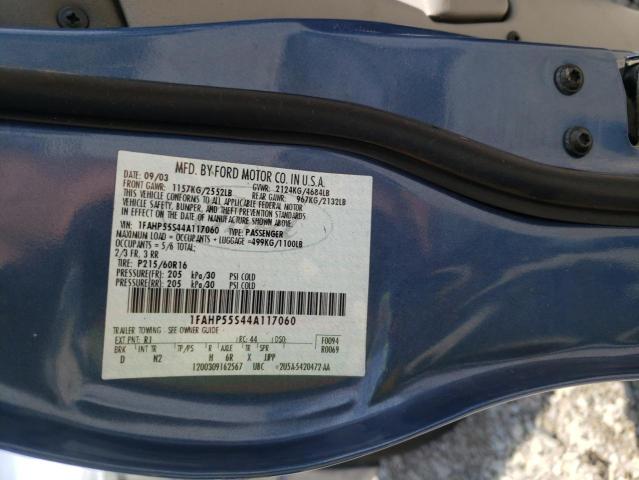 Photo 10 from auction – 2004 FORD TAURUS SES with VIN 1FAHP55S44A117060