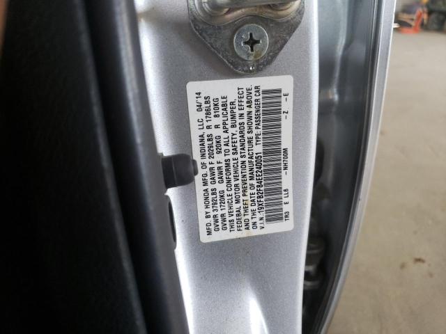 Photo 10 from auction – 2014 HONDA CIVIC EX with VIN 19XFB2F84EE240051