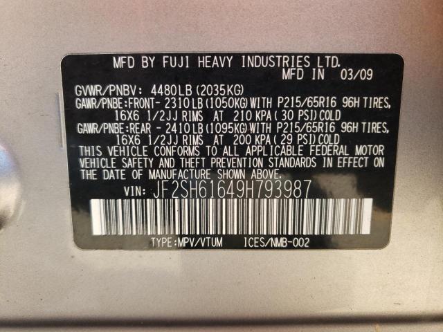 Photo 10 from auction – 2009 SUBARU FORESTER 2 with VIN JF2SH61649H793987