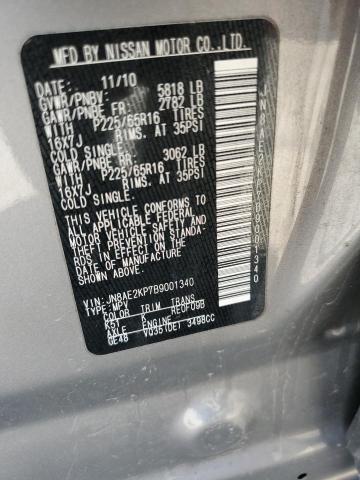 Photo 10 from auction – 2011 NISSAN QUEST S with VIN JN8AE2KP7B9001340
