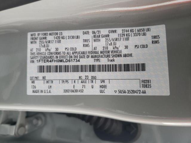 Photo 10 from auction – 2021 FORD RANGER XL with VIN 1FTER4FH0MLD61734