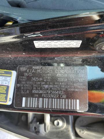 Photo 10 from auction – 2015 KIA OPTIMA LX with VIN KNAGM4A79F5664912