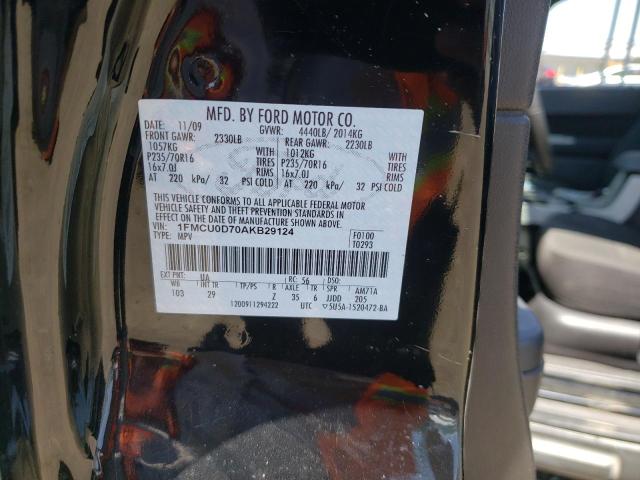 Photo 10 from auction – 2010 FORD ESCAPE XLT with VIN 1FMCU0D70AKB29124