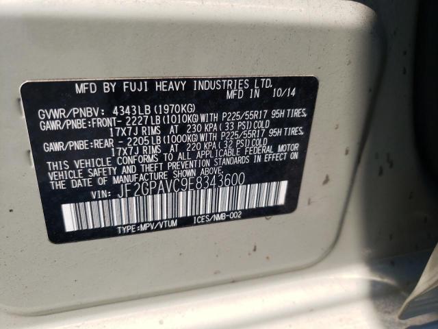 Photo 10 from auction – 2014 SUBARU XV CROSSTR with VIN JF2GPAVC9E8343600