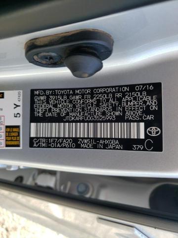 Photo 10 from auction – 2016 TOYOTA PRIUS with VIN JTDKARFU0G3525993