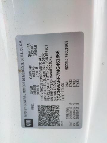 Photo 10 from auction – 2021 CHEVROLET SILVERADO with VIN 3GCNWAEF7MG461866