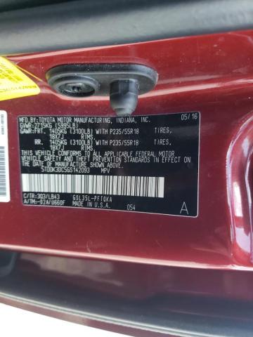 Photo 10 from auction – 2016 TOYOTA SIENNA XLE with VIN 5TDDK3DC5GS142093