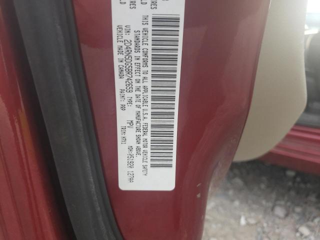 Photo 10 from auction – 2011 DODGE GRAND CARA with VIN 2D4RN5DG5BR742659