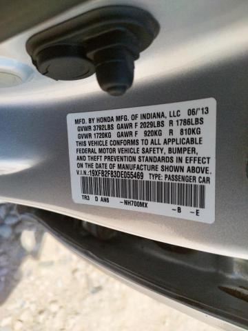 Photo 10 from auction – 2013 HONDA CIVIC EX with VIN 19XFB2F83DE055469