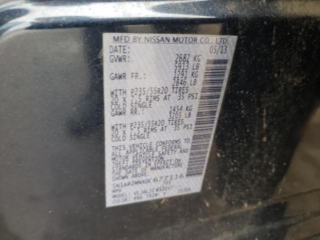 Photo 10 from auction – 2013 NISSAN PATHFINDER with VIN 5N1AR2MNXDC677116