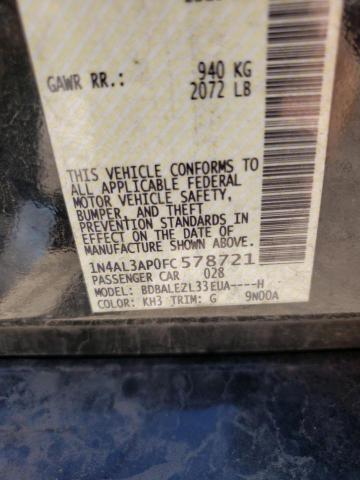 Photo 10 from auction – 2015 NISSAN ALTIMA 2.5 with VIN 1N4AL3AP0FC578721