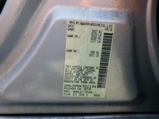 Photo 10 from auction – 2017 NISSAN ALTIMA 2.5 with VIN 1N4AL3AP6HN302194