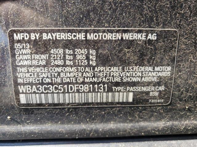 Photo 10 from auction – 2013 BMW 320 I XDRI with VIN WBA3C3C51DF981131