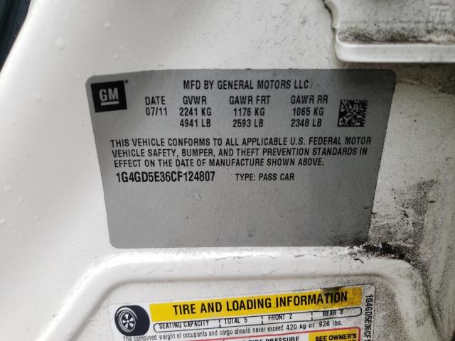 Photo 10 from auction – 2012 BUICK LACROSSE P with VIN 1G4GD5E36CF124807