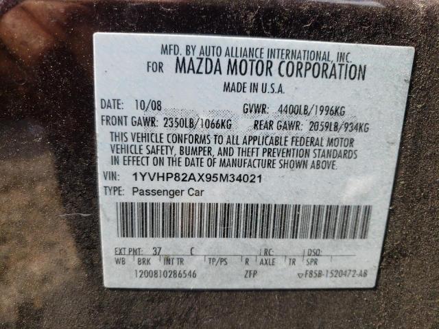 Photo 10 from auction – 2009 MAZDA 6 I with VIN 1YVHP82AX95M34021