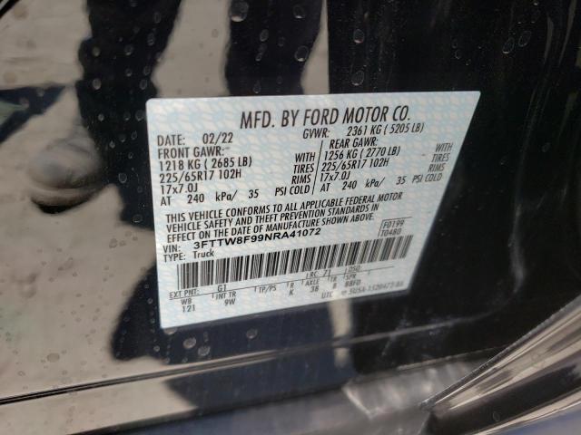 Photo 10 from auction – 2022 FORD MAVERICK X with VIN 3FTTW8F99NRA41072