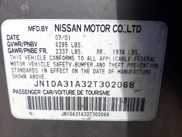 Photo 10 from auction – 2002 NISSAN MAXIMA GLE with VIN JN1DA31A32T302068