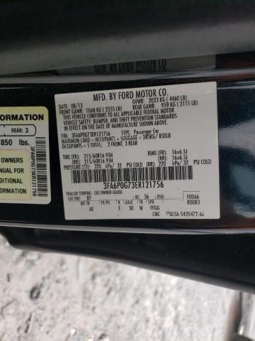 Photo 10 from auction – 2014 FORD FUSION S with VIN 3FA6P0G73ER121756