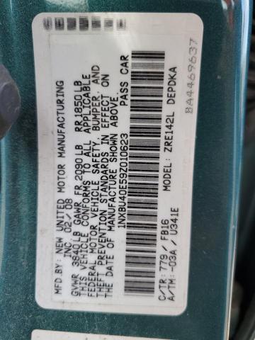 Photo 10 from auction – 2009 TOYOTA COROLLA with VIN 1NXBU40E59Z010623