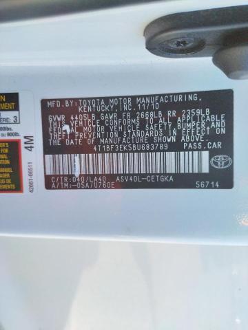 Foto 10 de la subasta – 2011 TOYOTA CAMRY BASE con VIN 4T1BF3EK5BU683789
