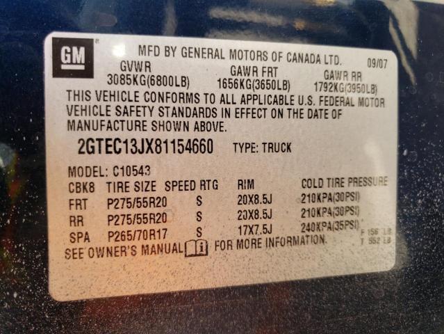 Photo 10 from auction – 2008 GMC SIERRA C15 with VIN 2GTEC13JX81154660