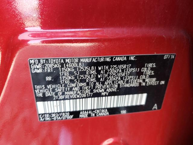 Photo 10 from auction – 2014 TOYOTA RAV4 LE with VIN 2T3BFREV0EW206177