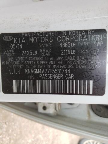 Photo 10 from auction – 2015 KIA OPTIMA LX with VIN KNAGM4A77F5531744
