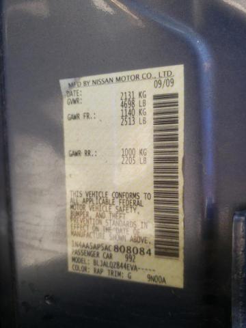 Photo 10 from auction – 2010 NISSAN MAXIMA S with VIN 1N4AA5AP5AC808084