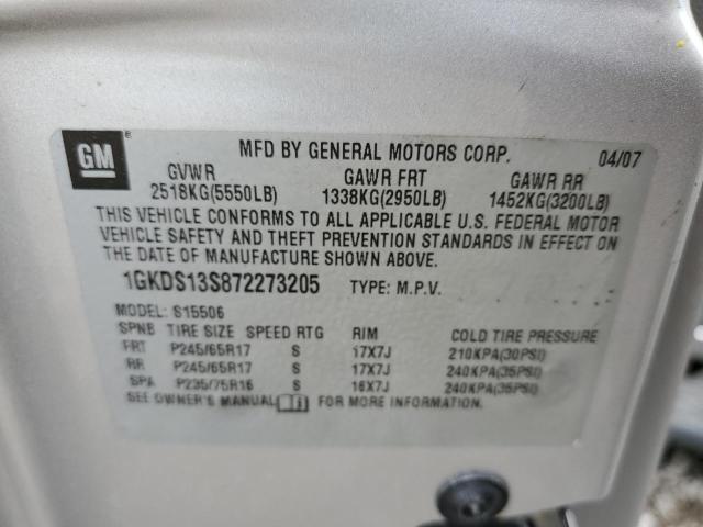 Photo 10 from auction – 2007 GMC ENVOY with VIN 1GKDS13S872273205