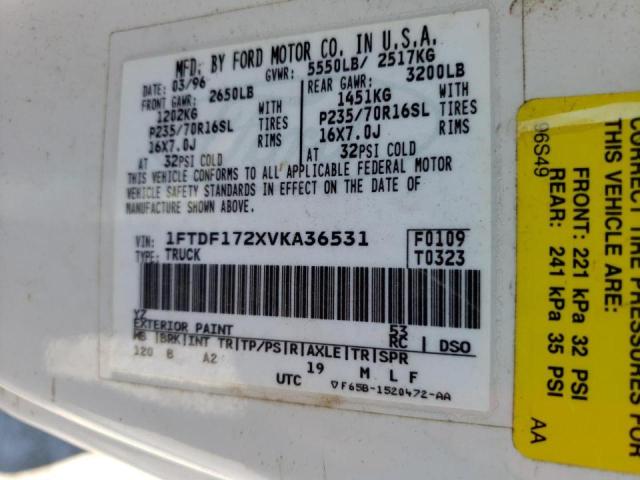 Photo 10 from auction – 1997 FORD F150 with VIN 1FTDF172XVKA36531