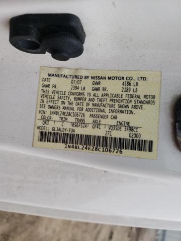 Photo 10 from auction – 2008 NISSAN ALTIMA with VIN 1N4BL24E28C106726