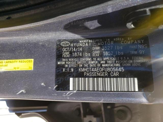 Photo 10 from auction – 2015 HYUNDAI ACCENT GLS with VIN KMHCT4AE0FU805645