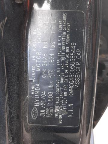 Photo 10 from auction – 2005 HYUNDAI ACCENT GL with VIN KMHCG45C05U585449