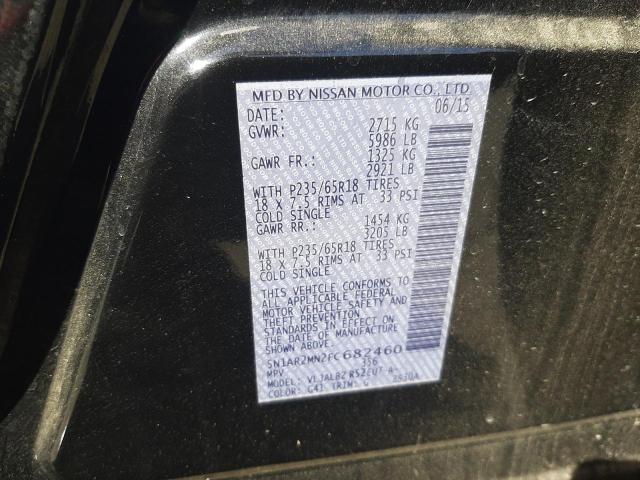 Photo 10 from auction – 2015 NISSAN PATHFINDER with VIN 5N1AR2MN2FC682460