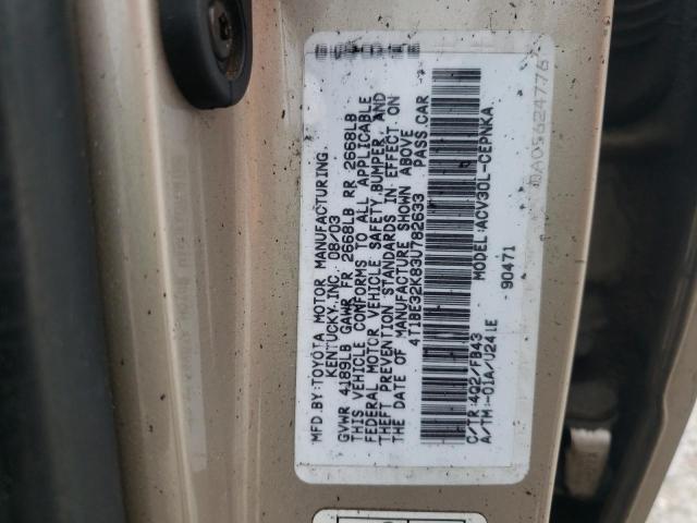 Photo 10 from auction – 2003 TOYOTA CAMRY LE with VIN 4T1BE32K83U782633