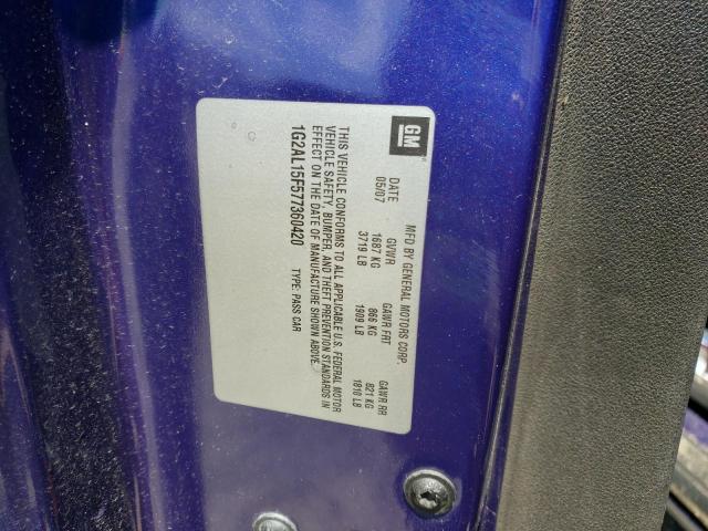 Photo 10 from auction – 2007 PONTIAC G5 with VIN 1G2AL15F577360420