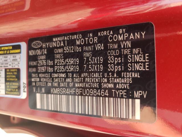 Photo 10 from auction – 2015 HYUNDAI SANTA FE G with VIN KM8SR4HF8FU098464