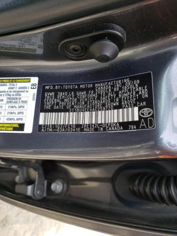 Photo 10 from auction – 2010 TOYOTA COROLLA BA with VIN 2T1BU4EE4AC259770