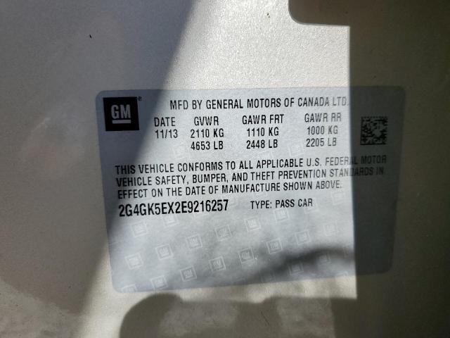 Photo 10 from auction – 2014 BUICK REGAL with VIN 2G4GK5EX2E9216257